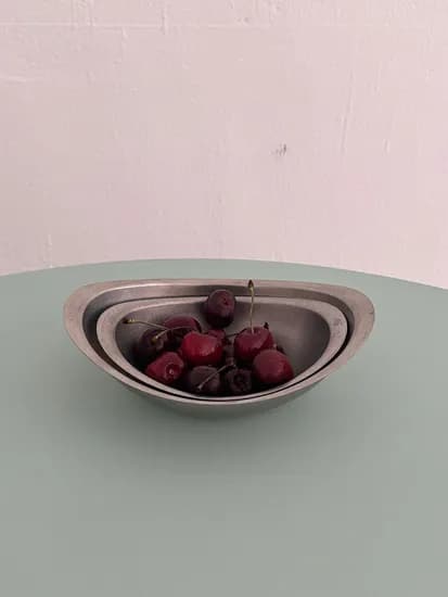 빈티지 스텐 오발 보울 3size