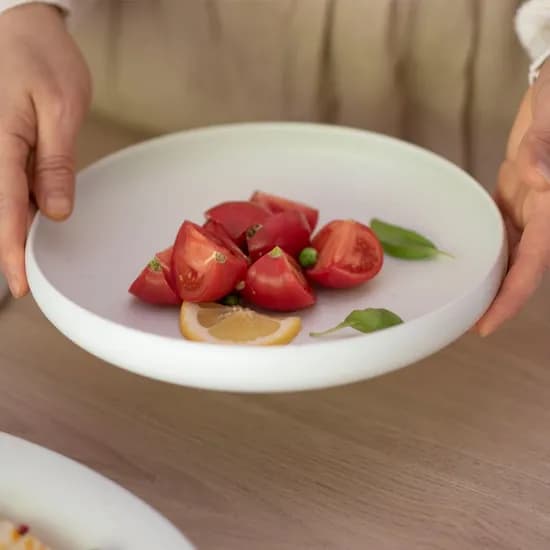 순수무광 오목메인접시
