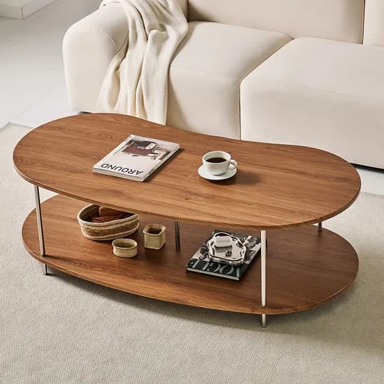 루나 커브 1200 비정형 낮은 거실 다용도 소파테이블 2colors