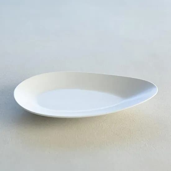 이천도자기 효백자 물방울접시 대 29cm