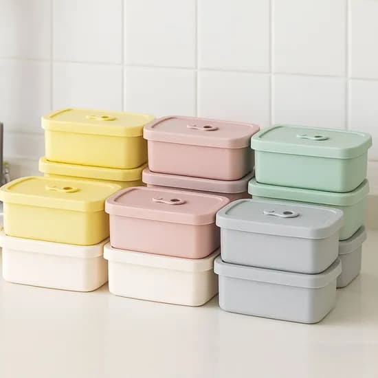 소소 실리콘 밥팩 스팀홀 밀폐용기 200ml 3P세트 5colors