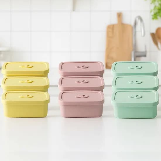 소소 실리콘 밥팩 스팀홀 밀폐용기 350ml 3P세트 5colors