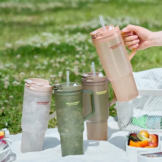저스트 빨대 콜드컵 대용량 1200ml 1+1
