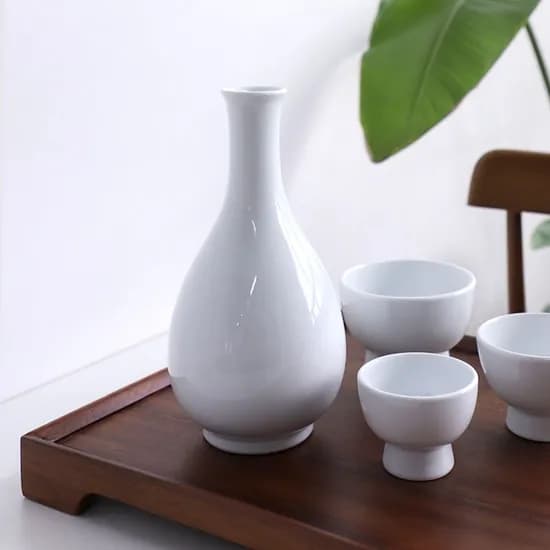 늘 설화 국산 물레 백자 도자기 술병 막걸리병 880ml 1p