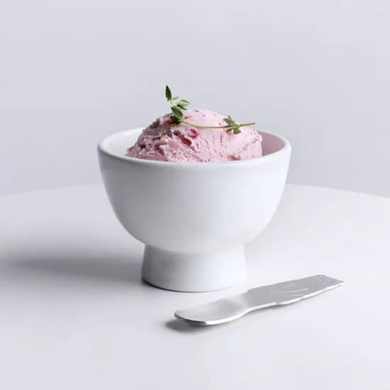 늘 설화 국산 물레 백자 도자기 굽 아이스크림잔 디저트볼 260ml 1p