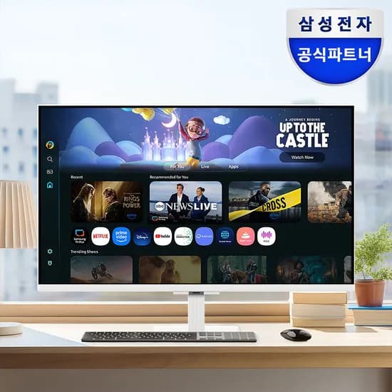 삼성 스마트 모니터 M5 화이트 80.1cm S32FM501 OTT 넷플릭스 유튜브