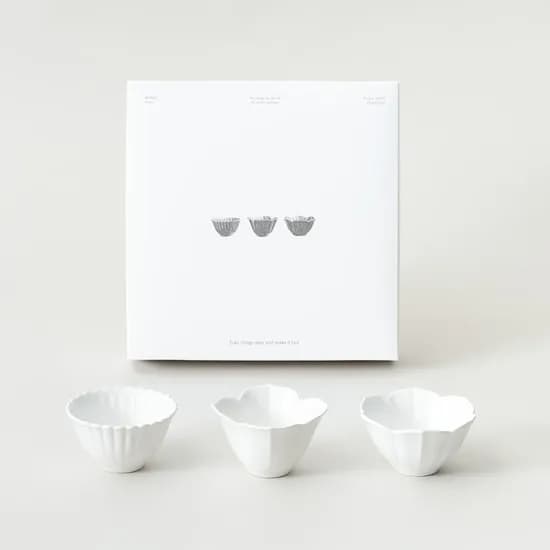 Flower 3 type tiny bowl set