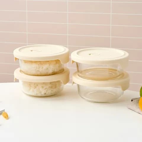 내열유리 실리콘 스팀홀 밥용기 350ml 4p세트 29,900원