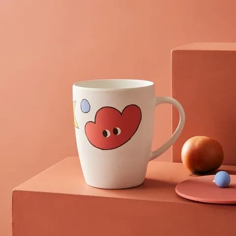 콩알이 뱀부파이버 핸들 컵 450ml
