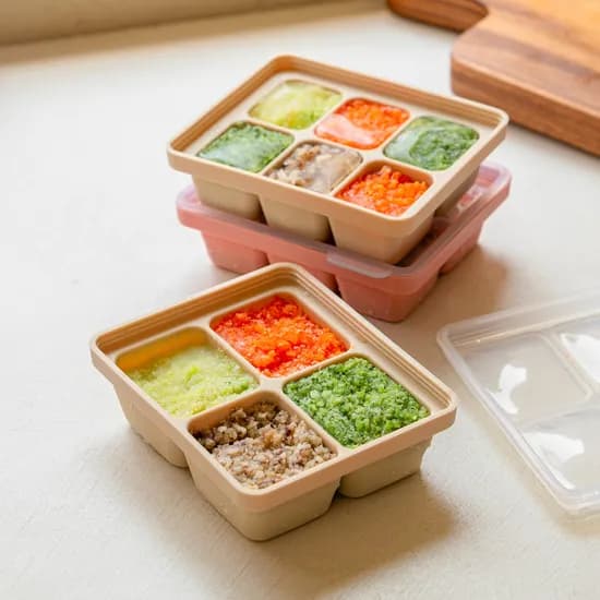 모모빈 실리콘 아기 이유식 큐브 이중밀폐 보관용기