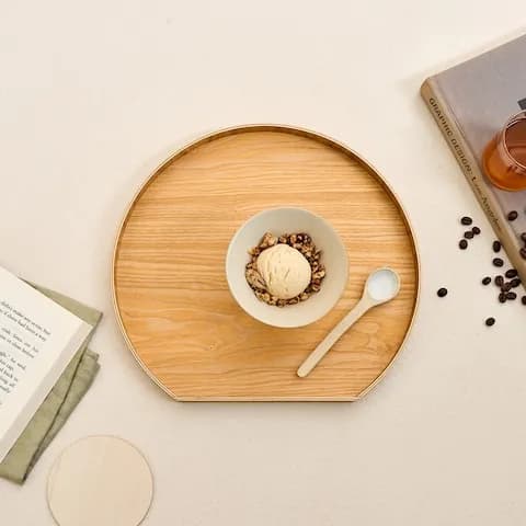 카페 논슬립 반달우드쟁반 L30 13,900원