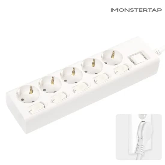 슬림 플러그 국산 일체형 개별 5구 멀티탭 과부하차단 스위치 45cm/1.5m/3m/5m