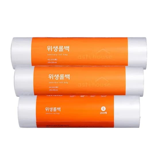 서랍쏙 수납형 위생 롤백 600매 (S+M+L) 크린 롤팩 위생백 위생팩 일회용 봉투 봉지