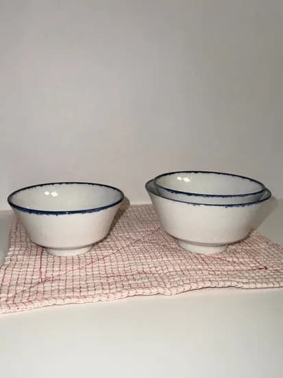 블루 라인 보울 2size 밥그릇세트 밥공기 국그릇 요거트 디저트볼 11cm 13cm