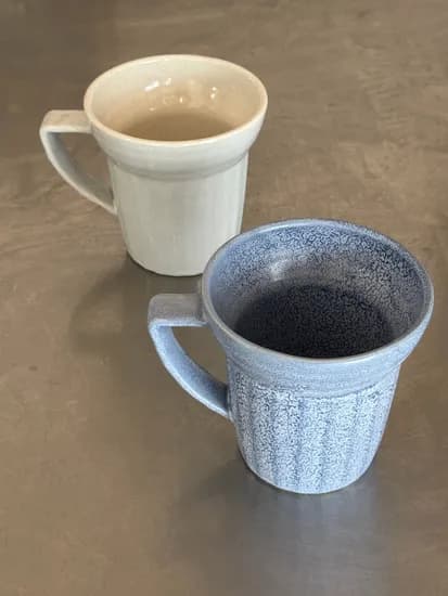 소프트 블루 도자기컵 카페 감성 머그컵 400ml