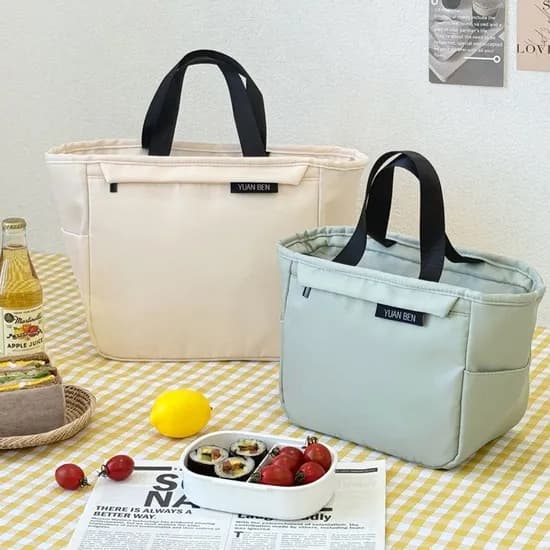 데일리 라벨 보온 보냉 아이스 쿨러백 방수 도시락 가방 2size