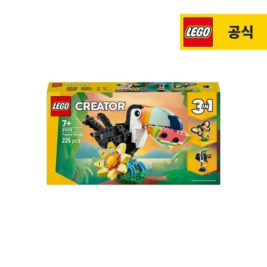 크리에이터 31173 세계의 동물 탐험 열대 큰부리새 19,400원