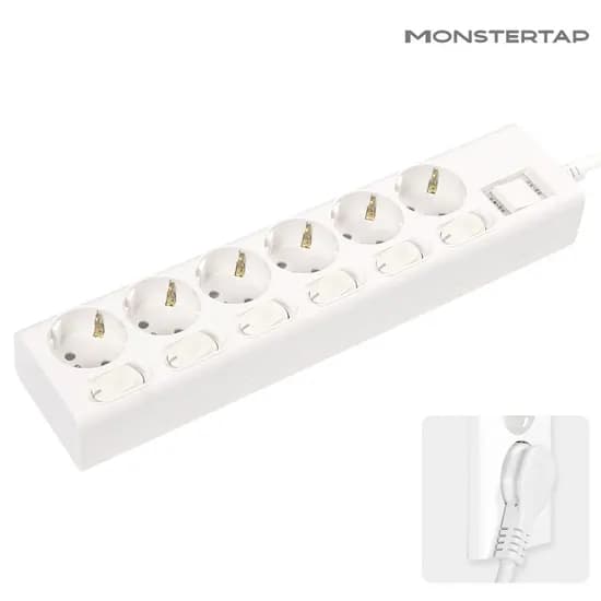 슬림 플러그 국산 일체형 개별 6구 멀티탭 과부하차단 스위치 45cm/1.5m/3m/5m