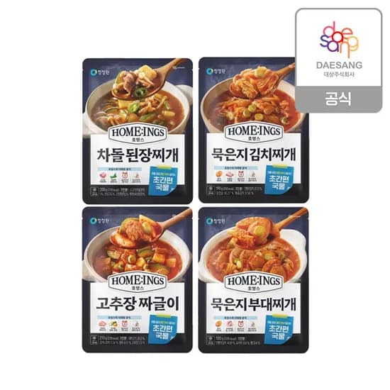 호밍스 초간편1인분국물요리 찌개 4종 6개 골라담기