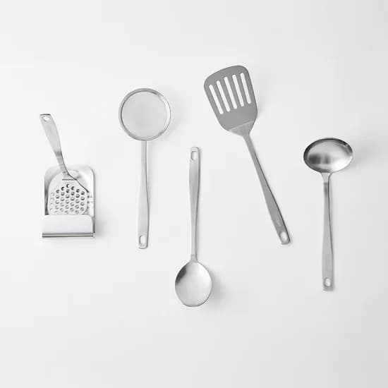 올스텐 주방 조리도구 5종 세트(국자+뒤집개+볶음스푼+으깨기+거품건지기)