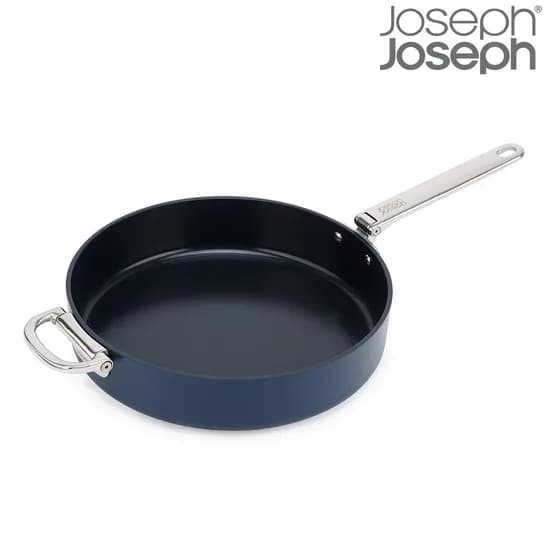 스페이스 폴딩 핸들 세라믹 프라이팬 30cm 블루
