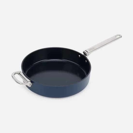 스페이스 폴딩 핸들 세라믹 프라이팬 28cm 블루