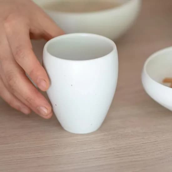 순수무광 오목물컵