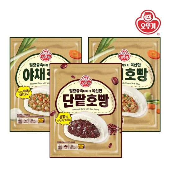 발효증숙 야채호빵 360g*3개