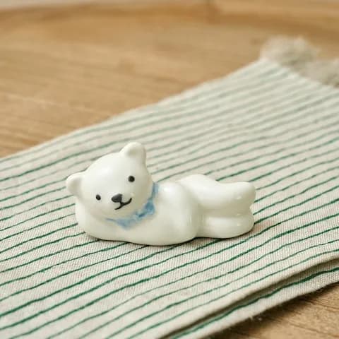 홀리베어 눕눕 수저받침 화이트베어 3,400원