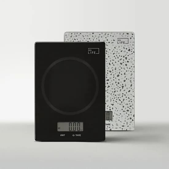 덴라이프 템퍼드글라스 디지털 주방저울 택1 (마블/블랙)