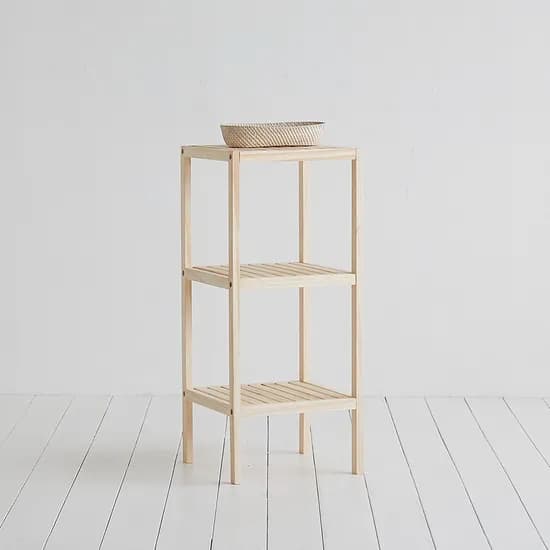 순수원목 선반장 세로3단