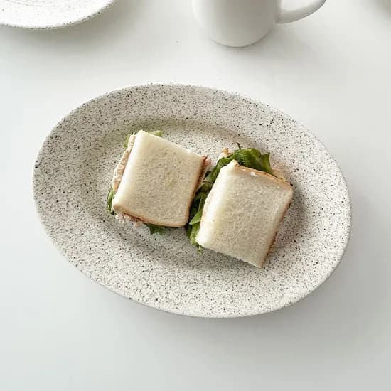 샌드웨이브 화이트 타원접시(2sizes)
