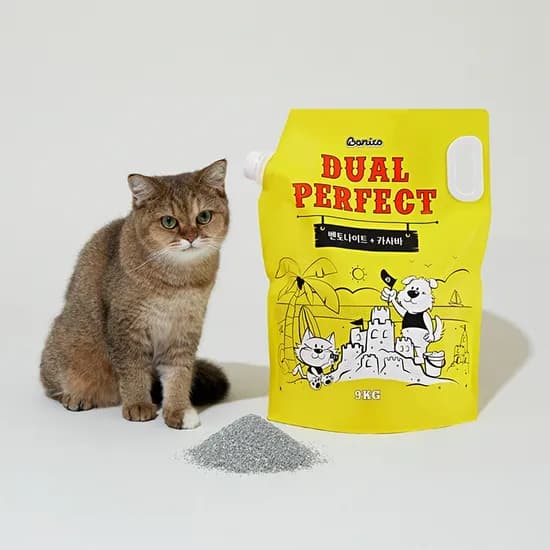 보니코 듀얼퍼펙트 고양이 모래 9kg (벤토나이트/카사바 혼합)