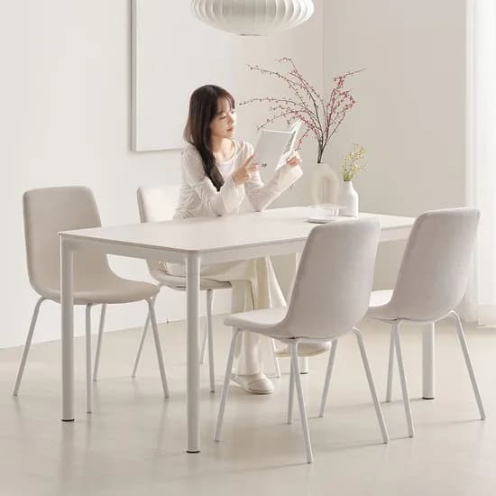 쿠폰가 274,500원 / 미라벨 6인용 테이블 포세린 세라믹 식탁세트 1800