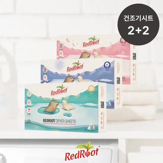 2+2 향이 지속되는 정전기 방지 시트형 섬유유연제 아기 건조기 드라이 시트 50매