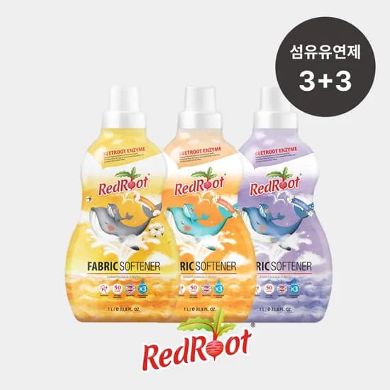 우리아이 유기농 고농축 안심 섬유유연제 1L 3+3