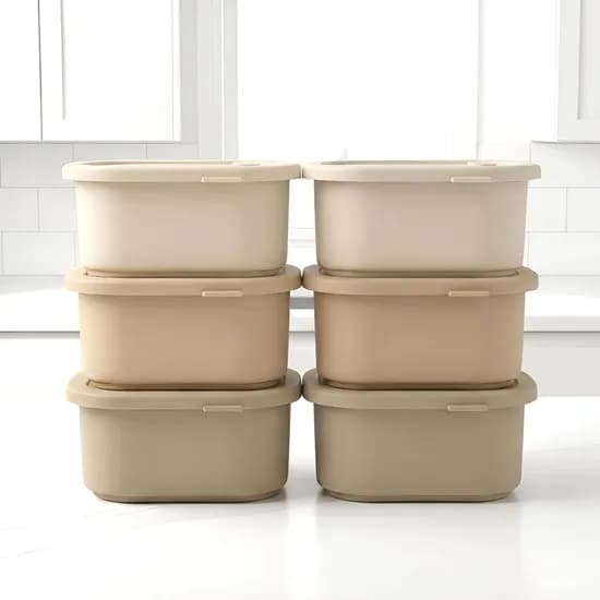 국내산 플래티넘 실리콘 냉동밥 이유식 보관 밀폐 용기 돌체 400ml 6P