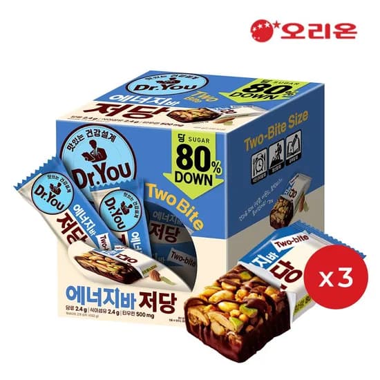 에너지바 저당 투바이트 468g 3개