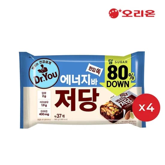 에너지바 저당 한입쏙 38p 380g 4개