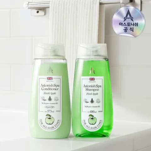 샴푸+컨디셔너 400ml 프레쉬 애플 비건 판테놀 비타민