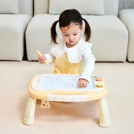 그리고 지우며 배우는 드로잉 학습 책상 유아 매직보드 놀이 테이블