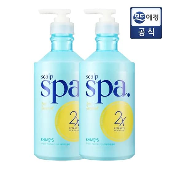 케라시스 두피스파 비듬케어 샴푸 750ml 2개 아쿠아향 플로랄향