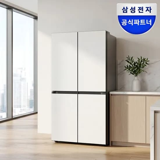비스포크 냉장고 1등급 4도어 RM70F90R1ZD 에센셜화이트