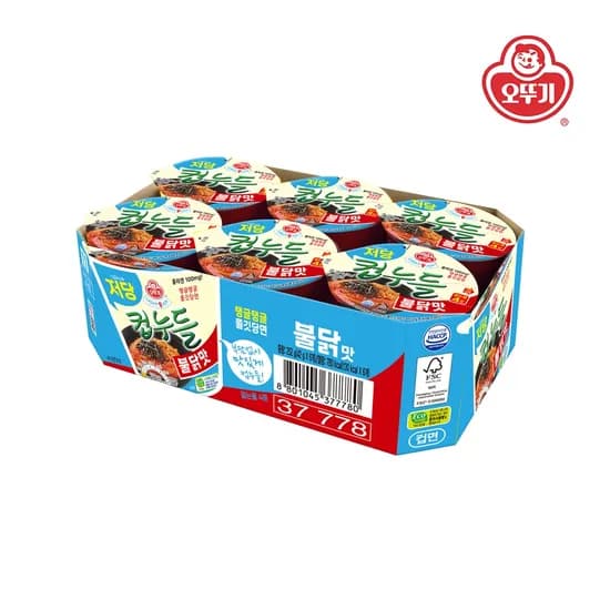 LIGHT&JOY 저당컵누들 불닭맛 컵 (42g*6)