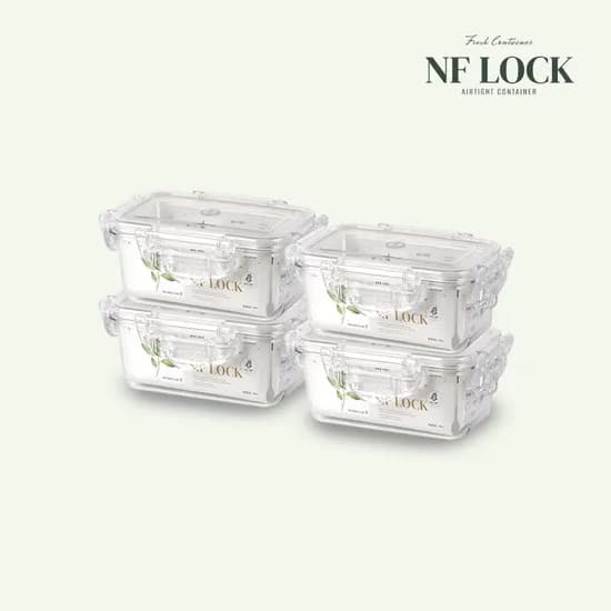2+2 국내 생산 트라이탄 밀폐용기 (직사각3호 450ml)