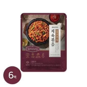 양념육 세트 (꿀고추장제육, 흑마늘사과돼지불고기, 배소불고기) 200g 6팩