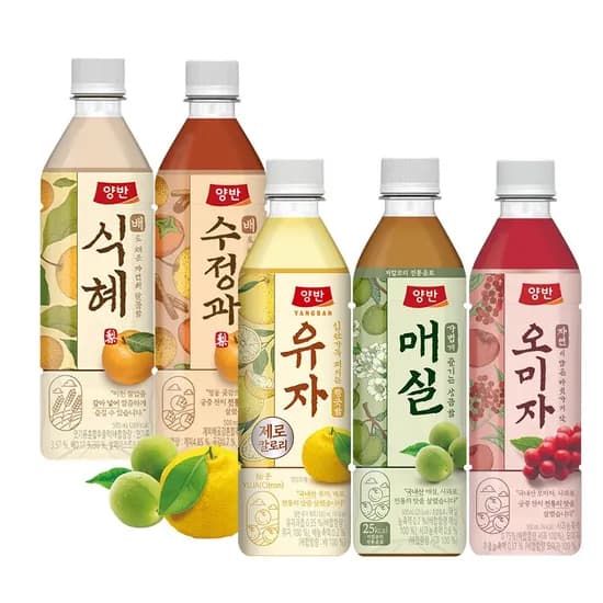 양반 전통음료 5종 500ml 24개