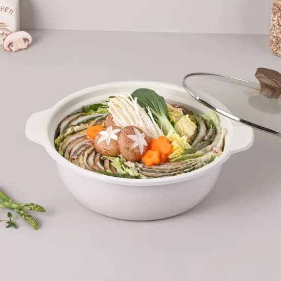 쿠킨 크림라떼 경량 뚝배기 인덕션 냄비 24cm