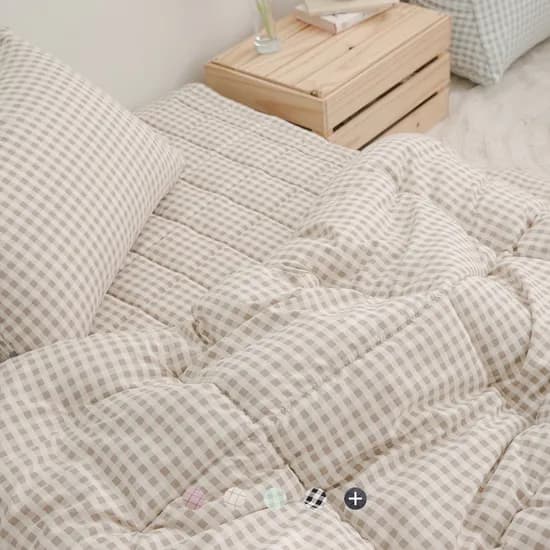 건조기OK 먼지없는 이불 겨울 체크 차렵이불 6color