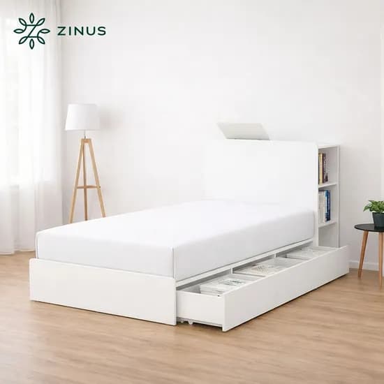 루미 침대 프레임 선반형 수납 서랍 2colors SS/Q